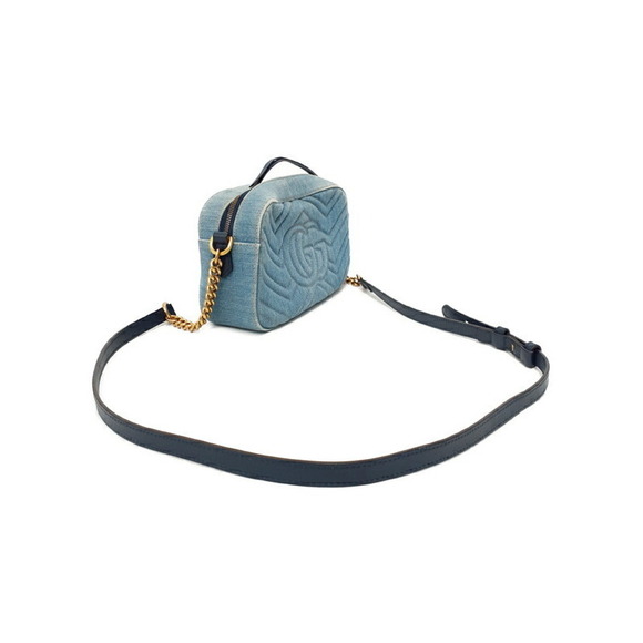 Gucci GG Marmont Denim Shoulder Bag - Picture 2 of 9
